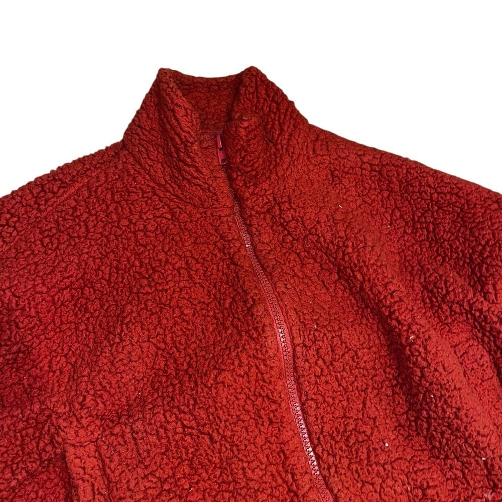 Urban outfitters burnt orange teddy bears warm cozy fuzzy furry jacket medium M - Picture 5 of 8